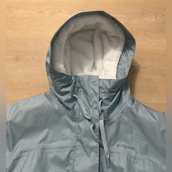 Quechua by Decathlon Light Blue Women’s Hooded Waterproof Winter Jacket - Picture 2 of 15